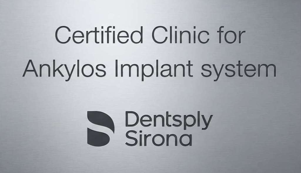 Službeni certifikat Dentsply Sirona - Dental Centar Malnar certificirana klinika za Ankylos implantate Karlovac